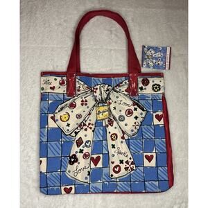 Brighton NWT $150 LOVE SPARKLE Multi-Use Large Heavy Canvas Tote Bag Tom Clancy